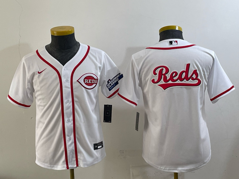 Youth Cincinnati Reds Blank white 2025 Nike MLB Jersey 032